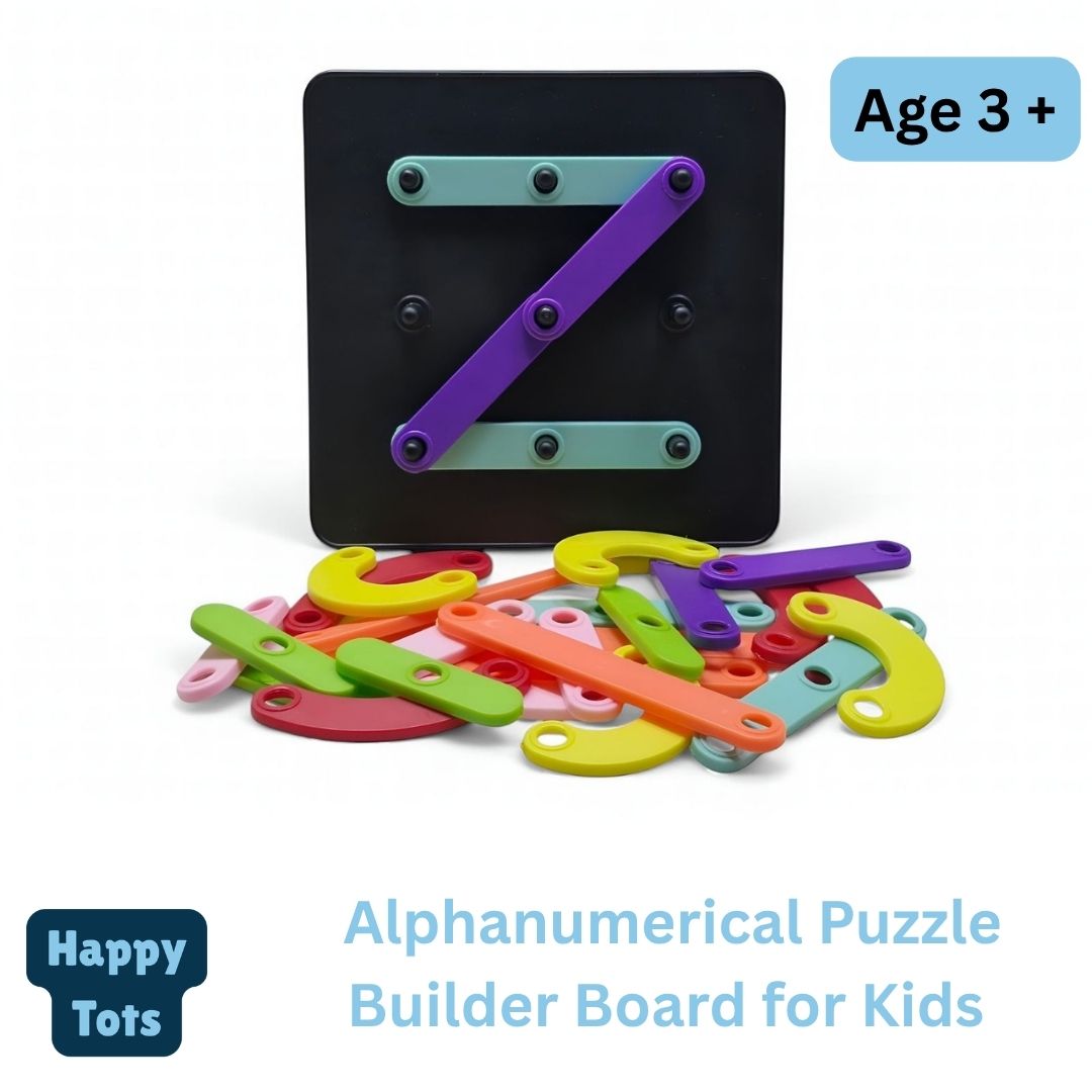 Alpha-Numeric Puzzle Builder Board for Kids