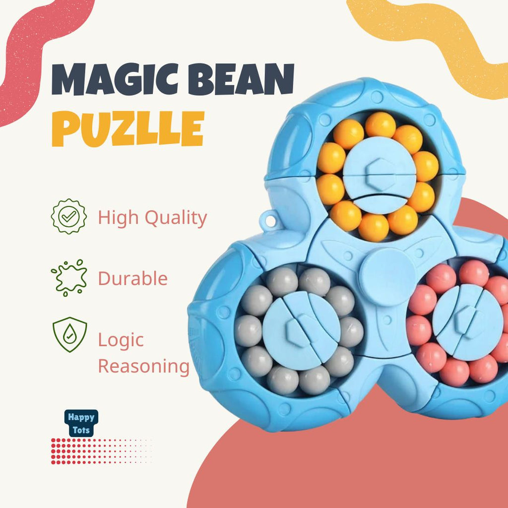 Magic Beans Rotating Puzzle Toy for Kids | Double-Sided Fidget Brain Game | Improves Focus & Logical Thinking