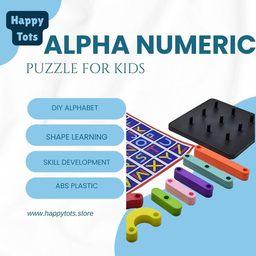 Alpha-Numeric Puzzle Builder Board for Kids
