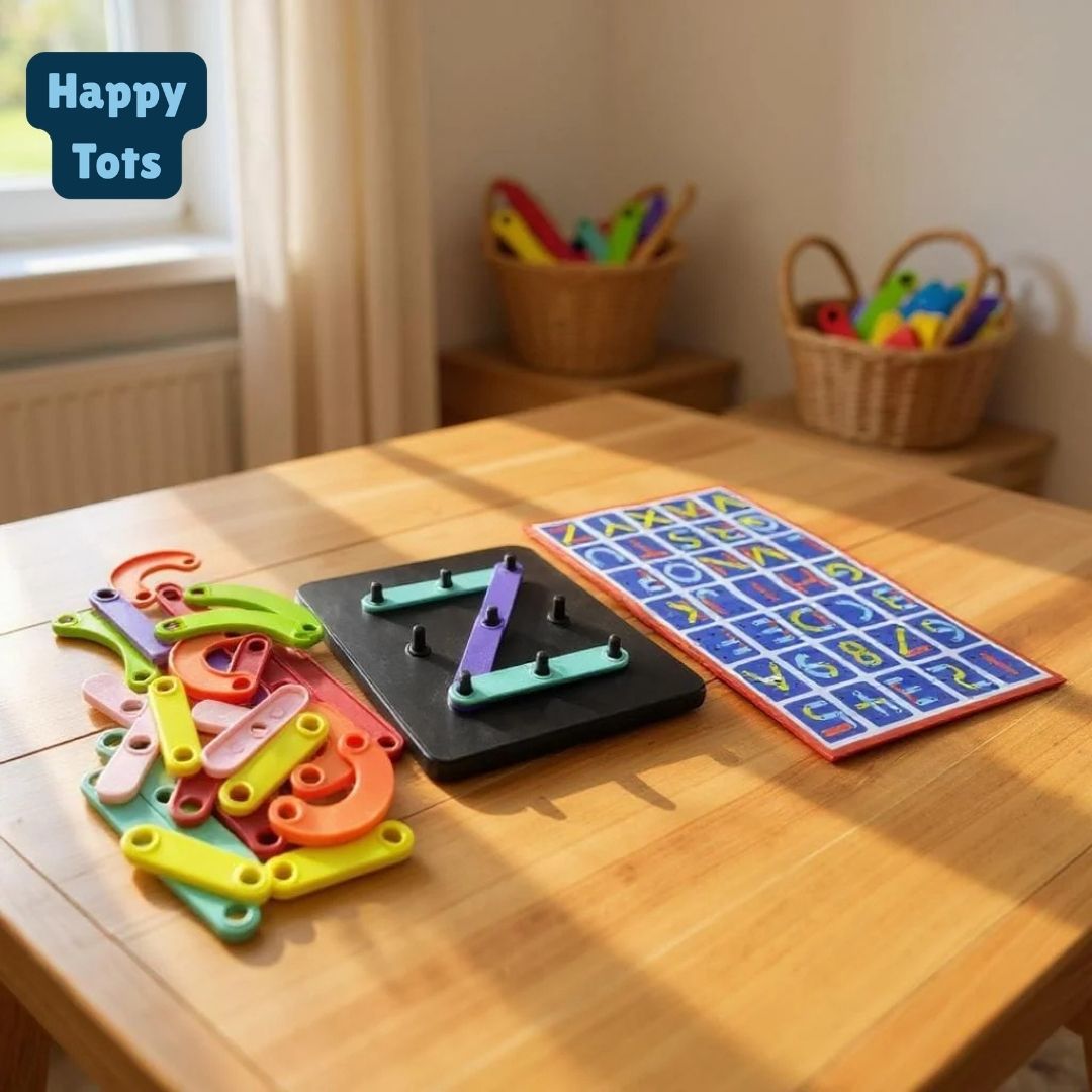 Alpha-Numeric Puzzle Builder Board for Kids