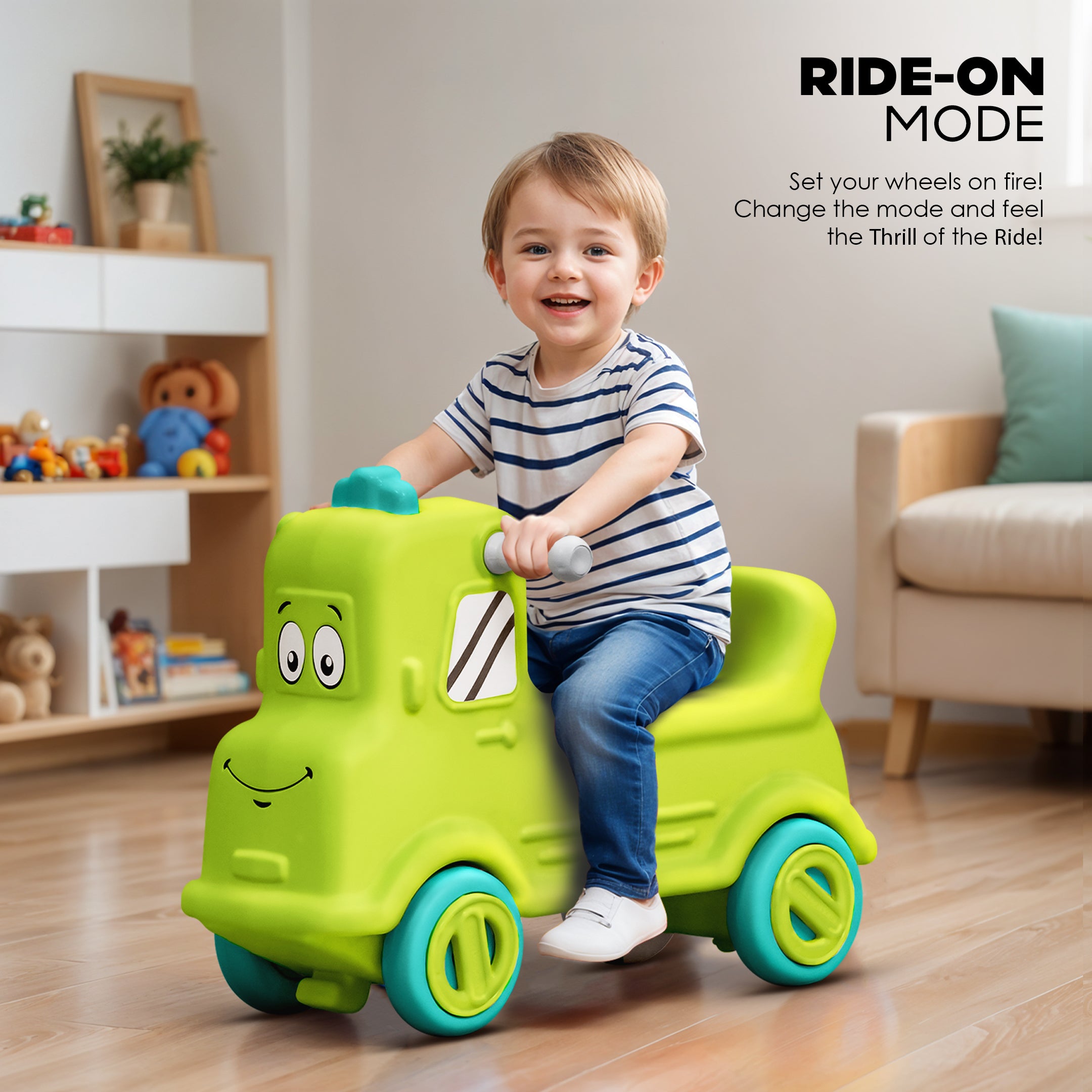 3 in 1 Rock n Rider | Toy Car for Kids | Rider, Rocker and Balance Board, All in One!
