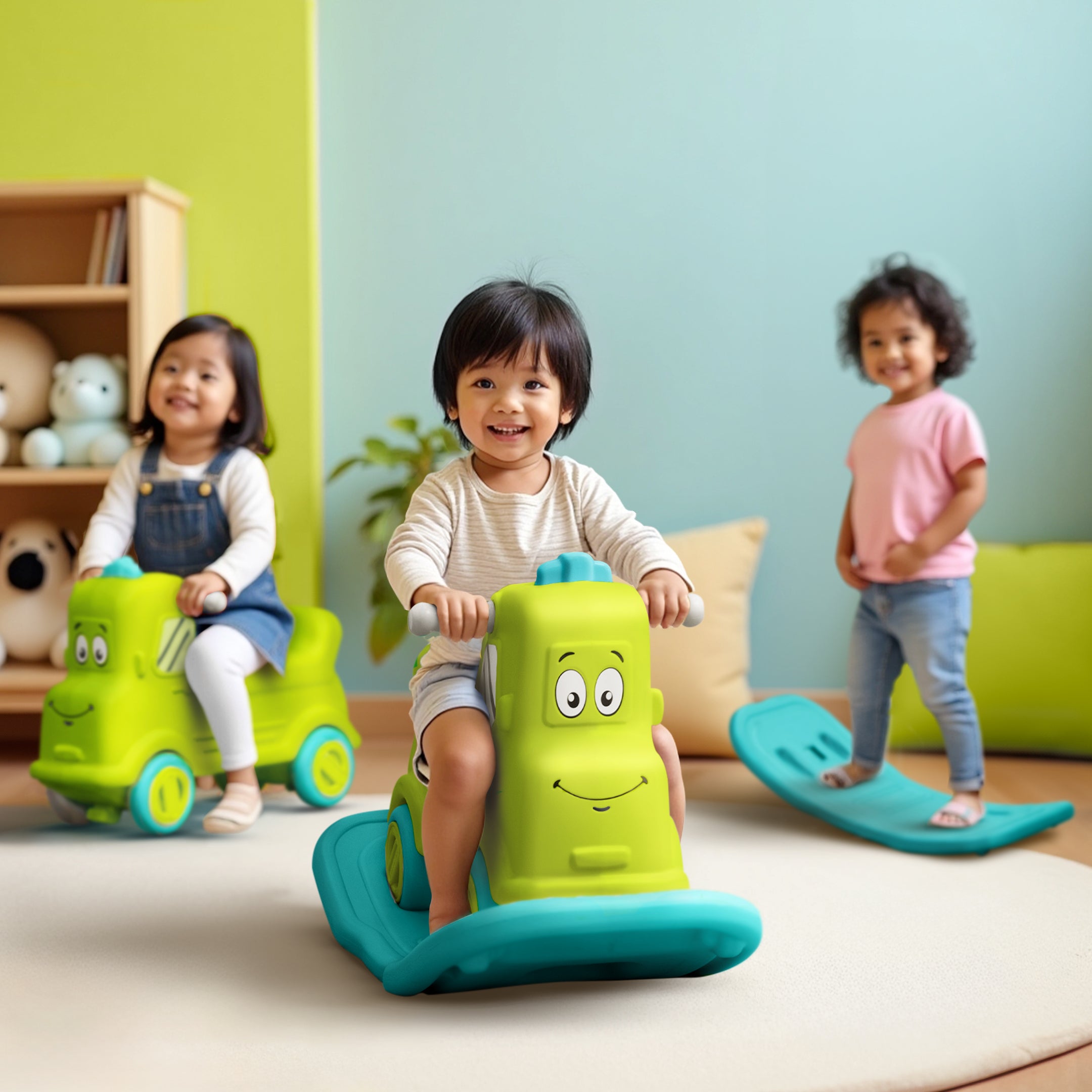 3 in 1 Rock n Rider | Toy Car for Kids | Rider, Rocker and Balance Board, All in One!